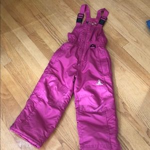 Rugged Bear pink snow pants (bib style)